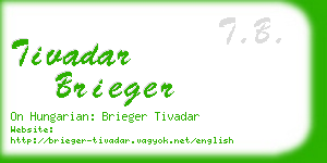 tivadar brieger business card